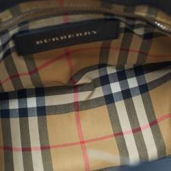 Pre Owned Burberry Black Leather Mini Banner Tote