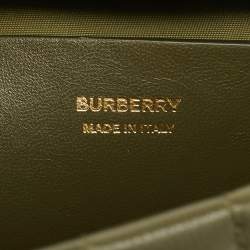 مملوكة مسبقًا Burberry Lola Small Olive Green Quilted Leather Crossbody Bag