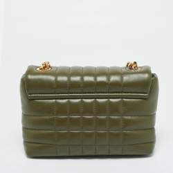 مملوكة مسبقًا Burberry Lola Small Olive Green Quilted Leather Crossbody Bag