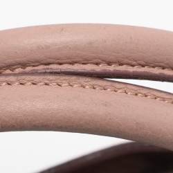 مملوكة مسبقًا Burberry Banner Small Pink/Beige Leather and House Check Canvas Tote