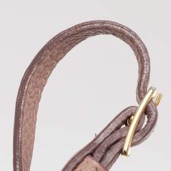 مملوكة مسبقًا Burberry Banner Small Pink/Beige Leather and House Check Canvas Tote