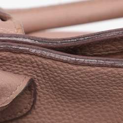 مملوكة مسبقًا Burberry Banner Small Pink/Beige Leather and House Check Canvas Tote