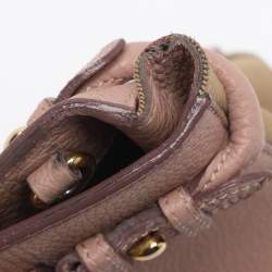 مملوكة مسبقًا Burberry Banner Small Pink/Beige Leather and House Check Canvas Tote