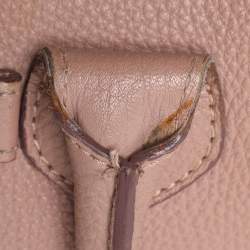 مملوكة مسبقًا Burberry Banner Small Pink/Beige Leather and House Check Canvas Tote