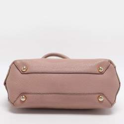 مملوكة مسبقًا Burberry Banner Small Pink/Beige Leather and House Check Canvas Tote