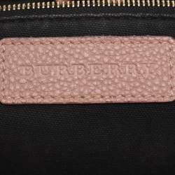 مملوكة مسبقًا Burberry Banner Small Pink/Beige Leather and House Check Canvas Tote