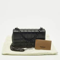 مملوكة مسبقًا Burberry Lola Mini Black Quilted Leather Chain Crossbody Bag