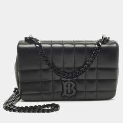 مملوكة مسبقًا Burberry Lola Mini Black Quilted Leather Chain Crossbody Bag