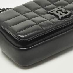 مملوكة مسبقًا Burberry Lola Mini Black Quilted Leather Chain Crossbody Bag