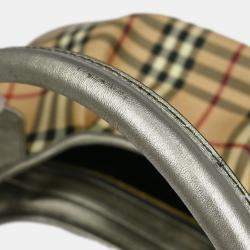 مملوكة مسبقًا حقيبة يد بربري كارو منزل بيج ذهبي