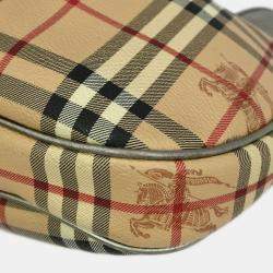 مملوكة مسبقًا حقيبة يد بربري كارو منزل بيج ذهبي