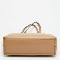 Pre Owned حقيبة يد بربري قماش هايماركت و جلد بيج