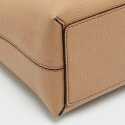 Pre Owned حقيبة يد بربري قماش هايماركت و جلد بيج