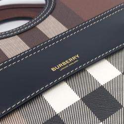 مملوكة مسبقًا Burberry Brown Leather and PVC Pocket Bag Mini