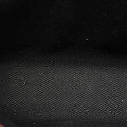 Pre Owned Burberry Pocket Mini Black/Brown Knitted Check Coated Canvas and Leather Bag