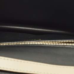 Pre Owned Burberry TB Small Beige/Black Leather Shoulder Bag