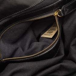 مملوكة مسبقًا Burberry Bridle Gosford Beige/Black House Check Canvas and Leather Hobo