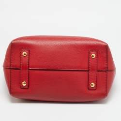 مملوكة مسبقًا حقيبة يد بربري ماريس جلد أحمر/ أزرق بحري صغيرة