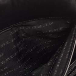 Pre Owned Burberry Beige/Black Nova Check PVC and Patent Leather Flap Continental Wallet