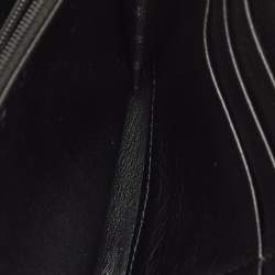 Pre Owned Burberry Beige/Black Nova Check PVC and Patent Leather Flap Continental Wallet