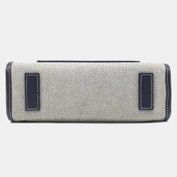 مملوكة مسبقًا حقيبة يد توتس بربري فريا قماش بيج/أسود صغيرة