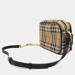 مملوكة مسبقًا حقيبة بريري كاميرا صغيرة نسيج بيج/أسود