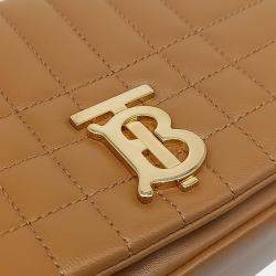 مملوكة مسبقًا Burberry Brown Leather Lola Bag Small