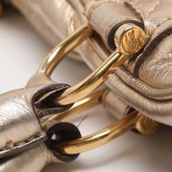 مملوكة مسبقًا Burberry Ashbury Knight Gold Leather Satchel