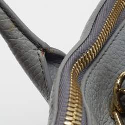 مملوكة مسبقًا حقيبة ساتشل بربري جلد أزرق فاتح غرينوود