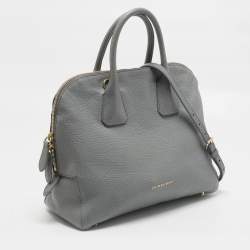 مملوكة مسبقًا حقيبة ساتشل بربري جلد أزرق فاتح غرينوود