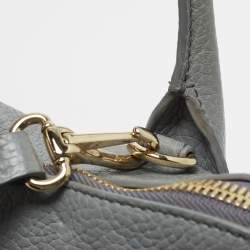 مملوكة مسبقًا حقيبة ساتشل بربري جلد أزرق فاتح غرينوود