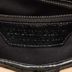 مملوكة مسبقًا حقيبة يد توتس بربري كانفاس كاروهات نوفا تشيك بيج وجلد لامع بطيات