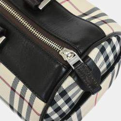 مملوكة مسبقًا Burberry Beige Brown Burberry Check Handbag