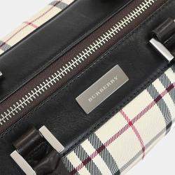 مملوكة مسبقًا Burberry Beige Brown Burberry Check Handbag