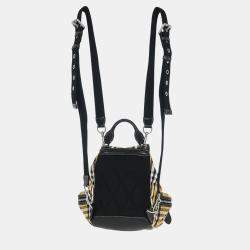 مملوكة مسبقًا حقيبة ظهر بربري مربعات بربري بيج وأسود