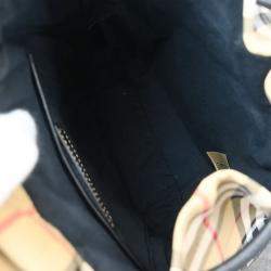 مملوكة مسبقًا حقيبة ظهر بربري مربعات بربري بيج وأسود