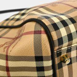 Pre Owned حقيبة كتف كاروهات منزلية بيج بربري