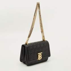 مملوكة مسبقًا Burberry TB Small Monogram Embossed Leather Shoulder Bag