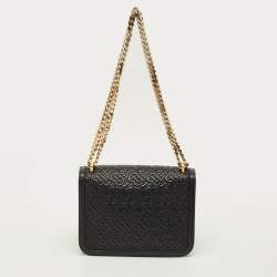 مملوكة مسبقًا Burberry TB Small Monogram Embossed Leather Shoulder Bag