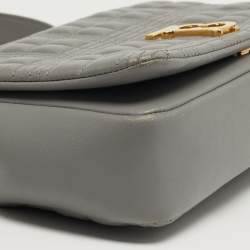 Pre Owned Burberry Lola Small Grey Quilted Leather Shoulder Bag