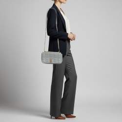 Pre Owned Burberry Lola Small Grey Quilted Leather Shoulder Bag