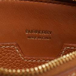 مملوكة مسبقًا Burberry TB Brown Leather Pouch Shoulder Bag