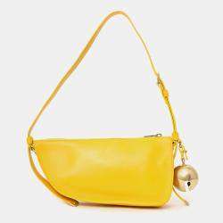 مملوكة مسبقًا Burberry Yellow Leather Bell Shield Sling Bag