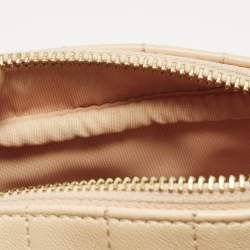 Pre Owned Burberry Lola Mini Peach Pink Quilted Leather Camera Bag