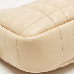 Pre Owned Burberry Lola Mini Peach Pink Quilted Leather Camera Bag