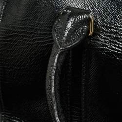 Pre Owned حقيبة براري دنتون جلد براءات اختراع أسود متوسطة