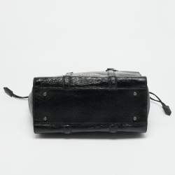 Pre Owned حقيبة براري دنتون جلد براءات اختراع أسود متوسطة