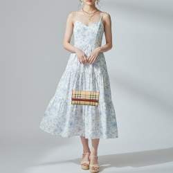 Pre Owned حقيبة كلتش بربري هايماركت قماش ومزخرفة جلد أحمر/بيج