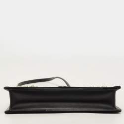 مملوكة مسبقًا حقيبة بربري ت ب كريستال جلد مخمل أسود كتف