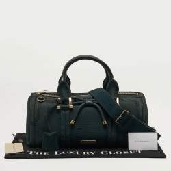 مملوكة مسبقًا حقيبة بولر بربري بريل بربري متوسطة جلد نوبيك أخضر نيلي باولر